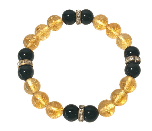 bracelet obsidienne citrine