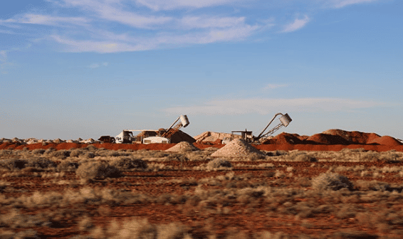 champ de Coober Pedy opale